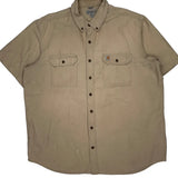 Carhartt Short Sleeve Shirt - 2XL Beige Cotton
