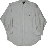 Ralph Lauren Striped Shirt - Large Blue Cotton