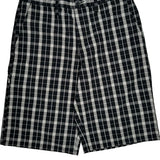 Dickies Checked Carpenter Shorts - 32W 11L Black Cotton