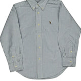 Age 4 Ralph Lauren Striped Shirt - Small Blue Cotton