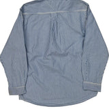Age 7 Tommy Hilfiger Striped Shirt - Small Blue Cotton