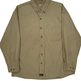 Dickies Shirt - 2XL Khaki Cotton Blend