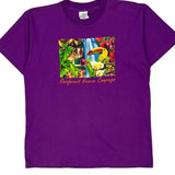 Rainforest Rescue Campaign Alore Single Stitch T-Shirt - Large Purple Cotton