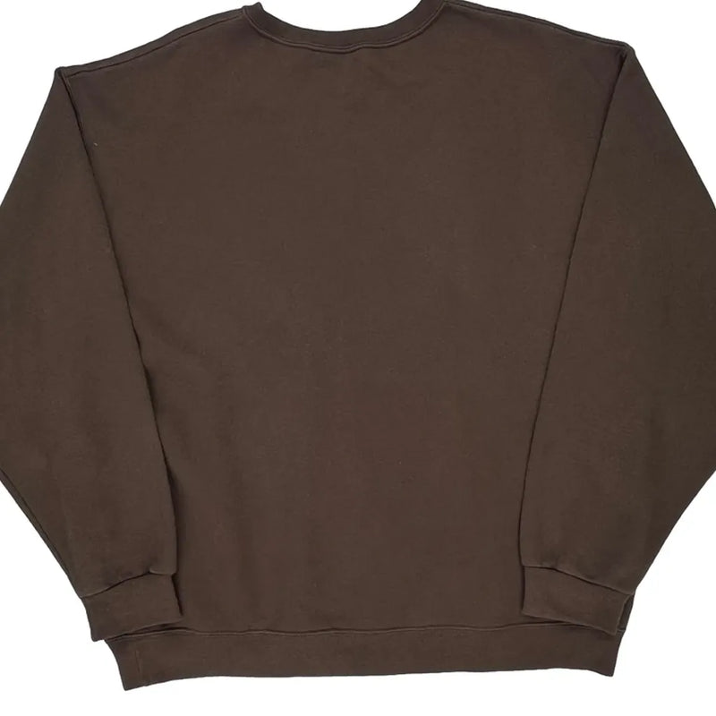 Fruit Of The Loom Sweatshirt - XL Brown Cotton