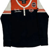 Motorcycles Harley Davidson Graphic Long Sleeve T-Shirt - Large White Cotton