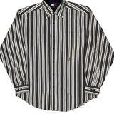 Tommy Hilfiger Striped Shirt - Medium Black & White Cotton
