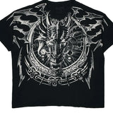 Liquid Blue Graphic T-Shirt - 4XL Black Cotton