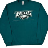 Philadelphia Eagles Nfl Sweatshirt - XL Green Cotton