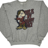 Hanes Cartoon Sweatshirt - Large Grey Cotton Blend