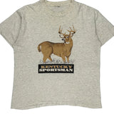 Single Stitch Unbranded Graphic T-Shirt - Large Beige Cotton