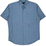 Tommy Hilfiger Checked Short Sleeve Shirt - Large Blue Cotton