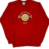 Maui Hard Rock Cafe Sweatshirt - Medium Red Cotton