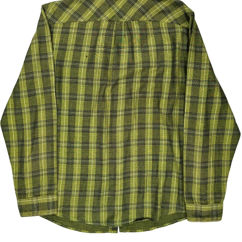 Oakley Checked Flannel Shirt - XL Green Cotton