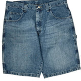 Wrangler Cargo Denim Shorts - 34W 9L Blue Denim