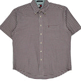 Tommy Hilfiger Checked Short Sleeve Shirt - Large Red Cotton