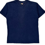 Fruit Of The Loom Single Stitch T-Shirt - Large Navy Cotton