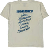 Our Town Oneita Single Stitch T-Shirt - Large White Cotton