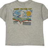 Weather Map Eagle Single Stitch T-Shirt - Large Gray Cotton