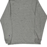 Champion Long Sleeve T-Shirt - Large Grey Cotton