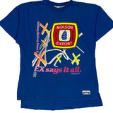 Single Stitch Softwear T-Shirt - Small Blue Cotton