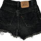 Orange Tab Levis Denim Shorts - 26W UK 6 Black Cotton