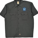 Dickies Short Sleeve Shirt - Large Grey Polyester Blend
