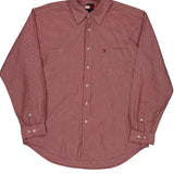 Tommy Hilfiger Checked Shirt - Large Red Cotton