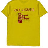 Hanes Single Stitch T-Shirt - Large Yellow Cotton Blend