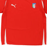 Age 16-18, Italia Puma Football Shirt - XL Red Polyester