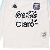 Vintage white Argentinia, Age 12-14 Adidas Football Shirt - boys large