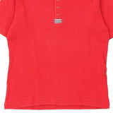 Age 10 Henry Blues Top - Medium Red Cotton