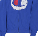 Age 13-14 Champion Zip Up - XL Blue Cotton Blend
