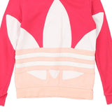 Age 11-12 Adidas Hoodie - Medium Pink Cotton Blend