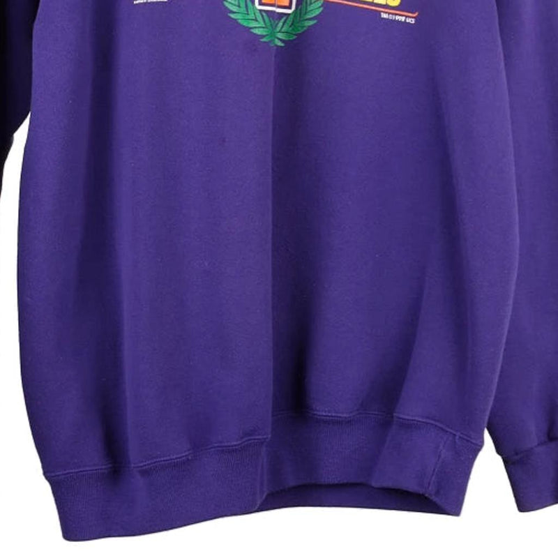 Santee Sweatshirt - Large Purple Cotton Blend