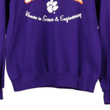 Clemson Gildan Sweatshirt - Small Purple Cotton Blend