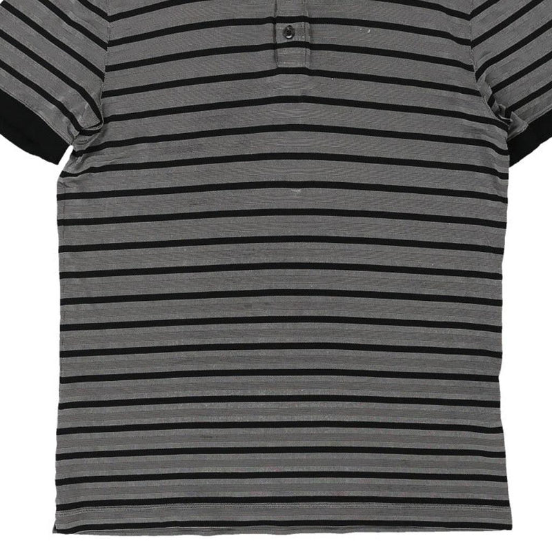 Collezioni Armani Striped Polo Shirt - 2XL Grey Cotton Blend