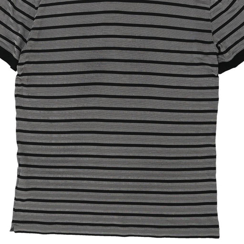 Collezioni Armani Striped Polo Shirt - 2XL Grey Cotton Blend