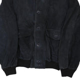 Vintage navy Unbranded Suede Jacket - mens medium