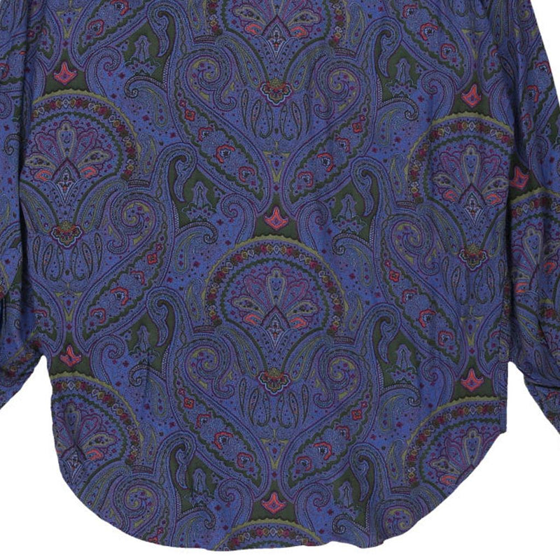 Vintage blue Sartoria Del Borgo Patterned Shirt - mens large