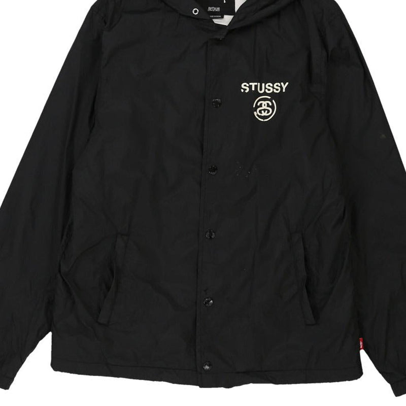 Vintage black Stussy Jacket - mens medium