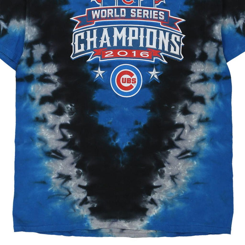 Chicago Cubs Champions 2016 Liquid Blue MLB T-Shirt - 2XL Blue Cotton