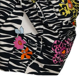 Enrico Coveri Animal print Midi Skirt - 28W UK 8 Black & White Polyester Blend