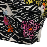 Enrico Coveri Animal print Midi Skirt - 28W UK 8 Black & White Polyester Blend