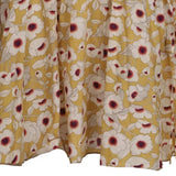Marlboro Classics Floral Midi Skirt - 32W UK 12 Yellow Cotton