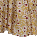 Marlboro Classics Floral Midi Skirt - 32W UK 12 Yellow Cotton