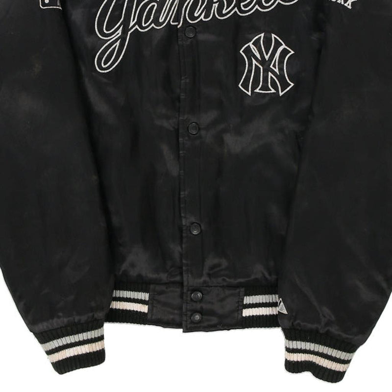 Vintage black New York Yankees Cooperstown Collection Baseball Jacket - mens small