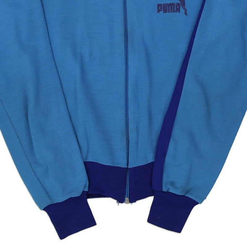 1970s Puma Track Jacket - Small Blue Polyester