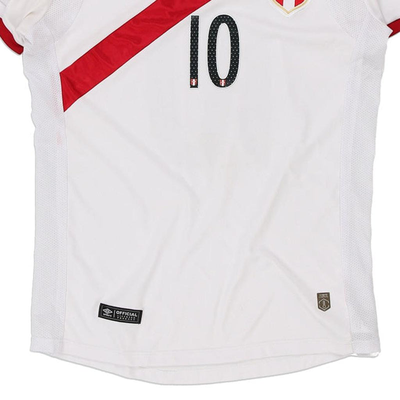 Peru  Umbro Football Football Shirt - Medium White Polyester