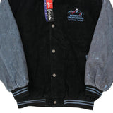 Vintage black Las Vegas Nevada John Lauren Baseball Jacket - mens x-large