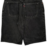 Levis Denim Shorts - 32W UK 14 Black Cotton